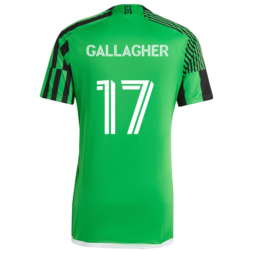 Børn Jon Gallagher #17 Grøn Sort Hjemmebane Spillertrøjer 2024/25 Trøje T-Shirt