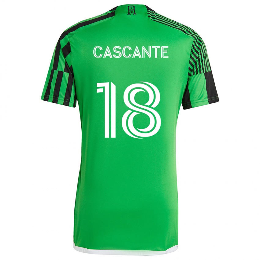 Børn Julio Cascante #18 Grøn Sort Hjemmebane Spillertrøjer 2024/25 Trøje T-Shirt