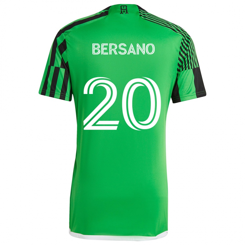 Børn Matt Bersano #20 Grøn Sort Hjemmebane Spillertrøjer 2024/25 Trøje T-Shirt