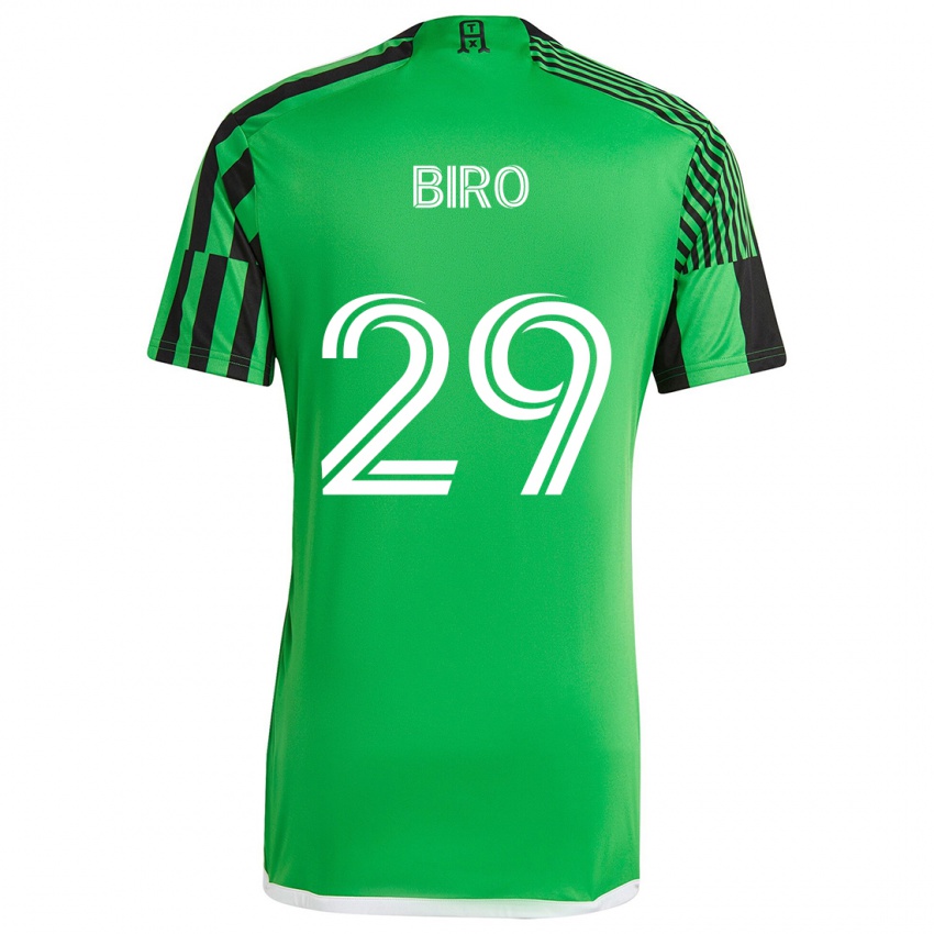 Børn Guilherme Biro #29 Grøn Sort Hjemmebane Spillertrøjer 2024/25 Trøje T-Shirt