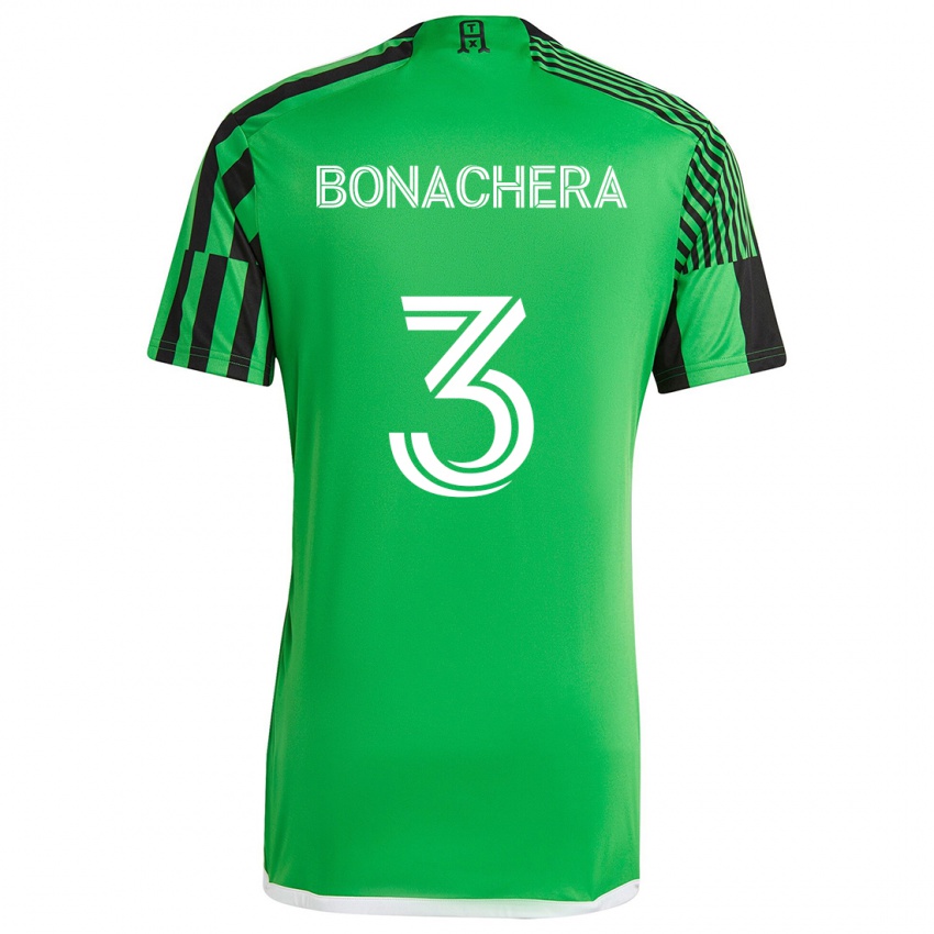 Børn Rubén Bonachera #3 Grøn Sort Hjemmebane Spillertrøjer 2024/25 Trøje T-Shirt