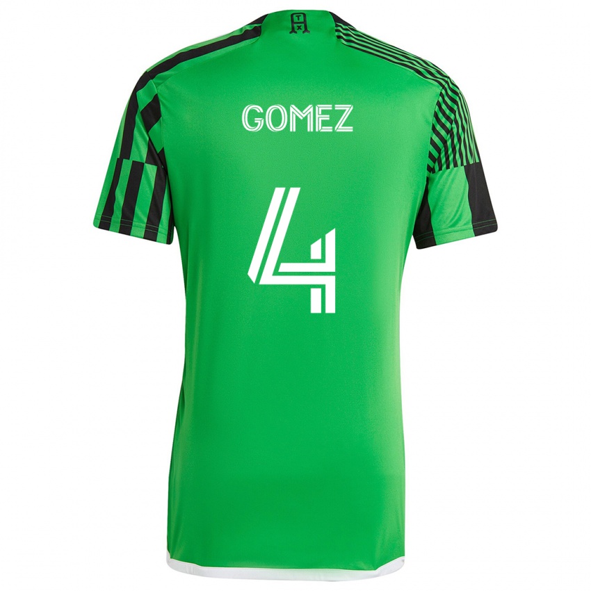 Børn Antonio Gomez #4 Grøn Sort Hjemmebane Spillertrøjer 2024/25 Trøje T-Shirt