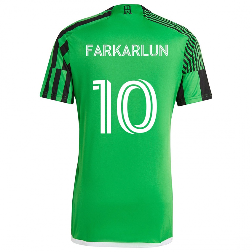 Børn Jimmy Farkarlun #10 Grøn Sort Hjemmebane Spillertrøjer 2024/25 Trøje T-Shirt