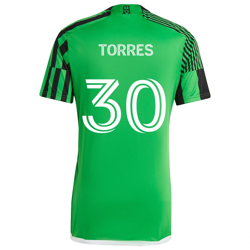 Børn Ervin Torres #30 Grøn Sort Hjemmebane Spillertrøjer 2024/25 Trøje T-Shirt