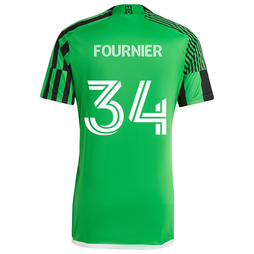 Børn Drake Fournier #34 Grøn Sort Hjemmebane Spillertrøjer 2024/25 Trøje T-Shirt