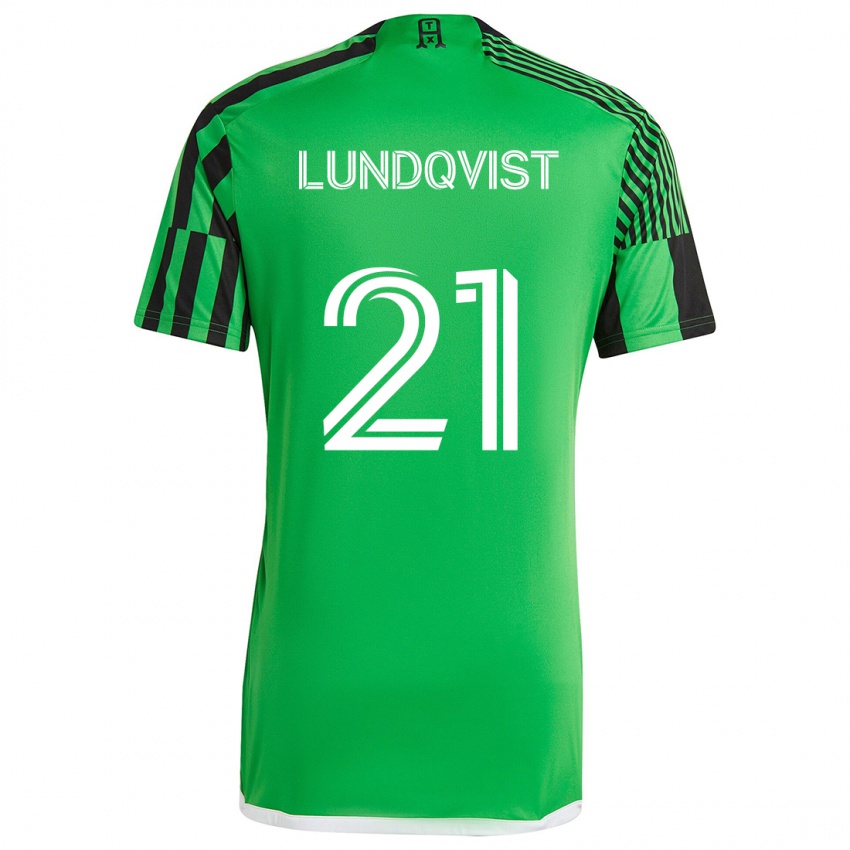 Børn Adam Lundqvist #21 Grøn Sort Hjemmebane Spillertrøjer 2024/25 Trøje T-Shirt