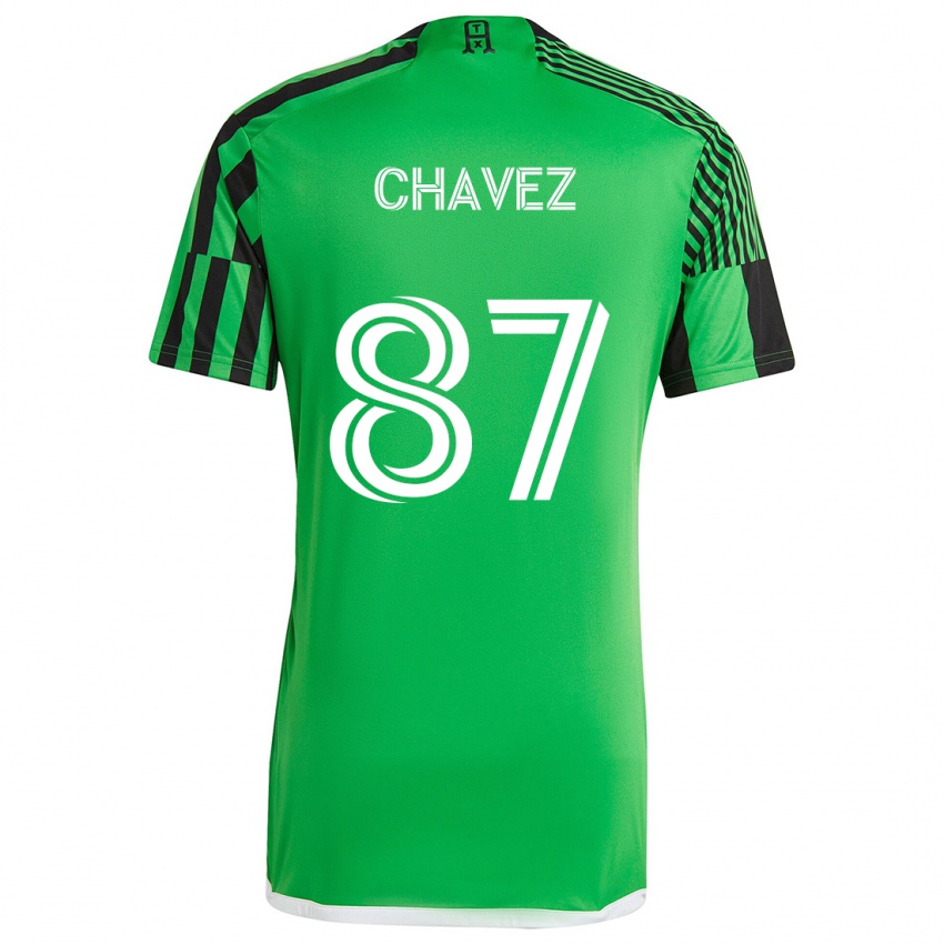 Børn Alfonso Ocampo-Chávez #87 Grøn Sort Hjemmebane Spillertrøjer 2024/25 Trøje T-Shirt