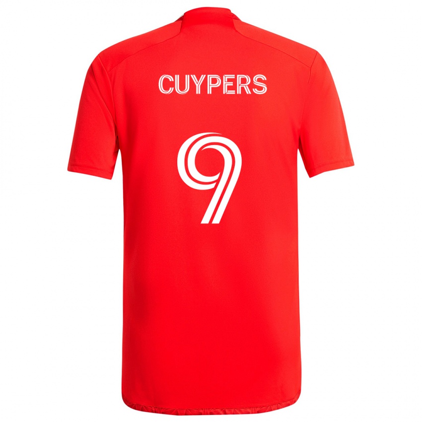 Børn Hugo Cuypers #9 Rød Hvid Hjemmebane Spillertrøjer 2024/25 Trøje T-Shirt