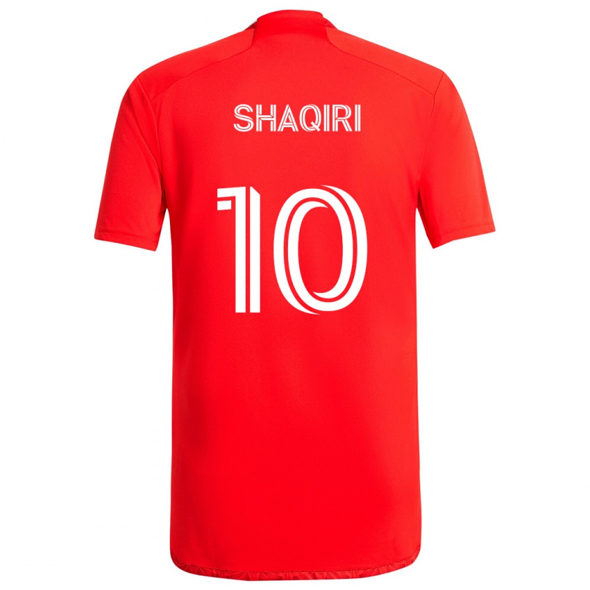 Børn Xherdan Shaqiri #10 Rød Hvid Hjemmebane Spillertrøjer 2024/25 Trøje T-Shirt