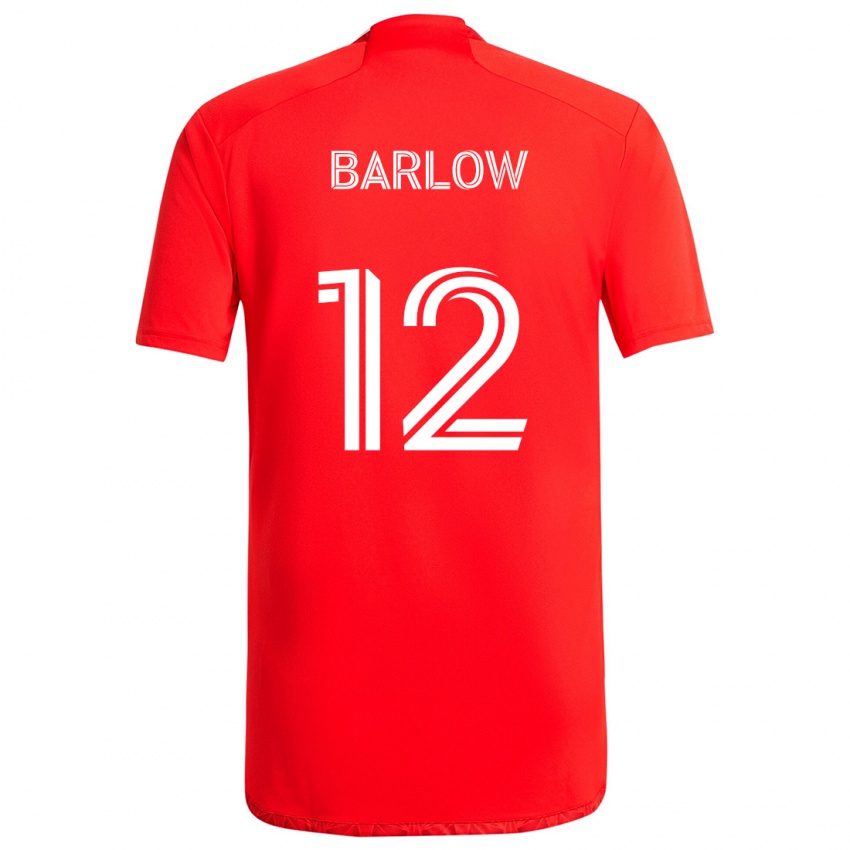 Børn Tom Barlow #12 Rød Hvid Hjemmebane Spillertrøjer 2024/25 Trøje T-Shirt