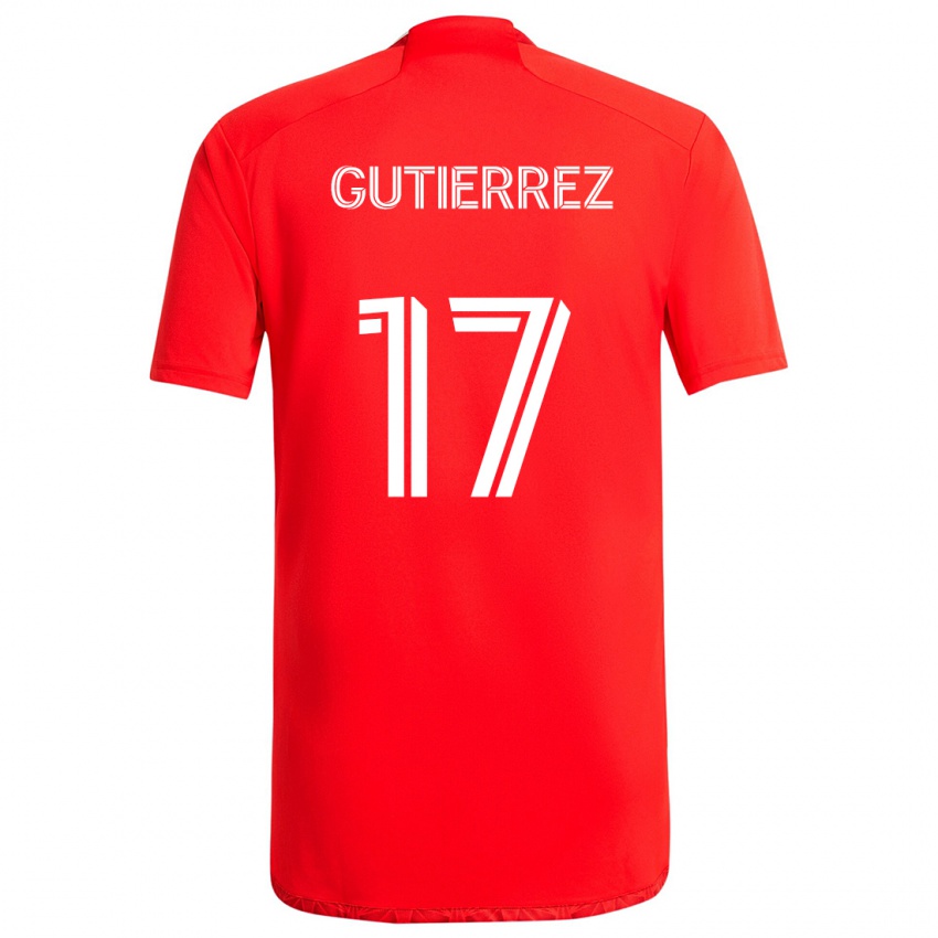 Børn Brian Gutiérrez #17 Rød Hvid Hjemmebane Spillertrøjer 2024/25 Trøje T-Shirt