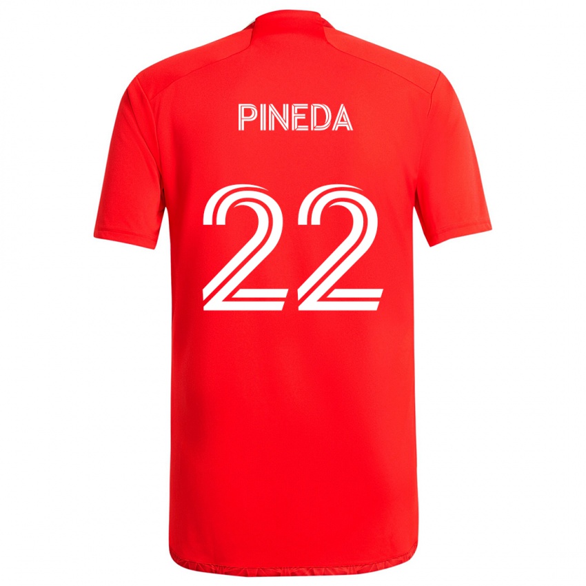 Børn Mauricio Pineda #22 Rød Hvid Hjemmebane Spillertrøjer 2024/25 Trøje T-Shirt