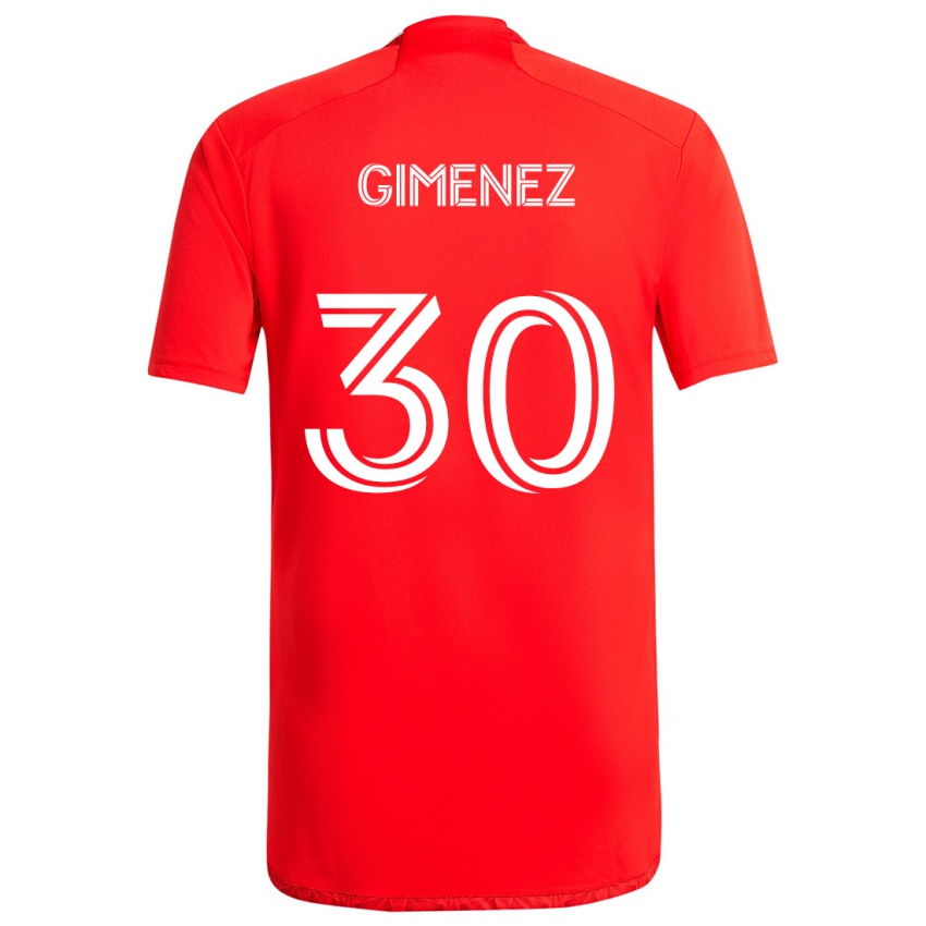 Børn Gastón Giménez #30 Rød Hvid Hjemmebane Spillertrøjer 2024/25 Trøje T-Shirt