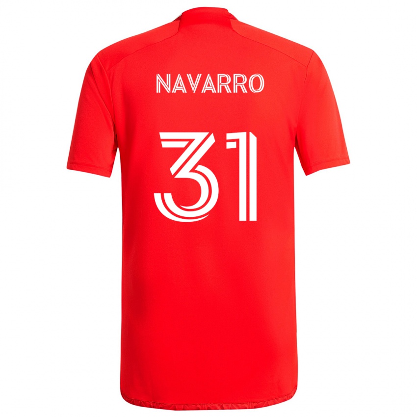 Børn Federico Navarro #31 Rød Hvid Hjemmebane Spillertrøjer 2024/25 Trøje T-Shirt