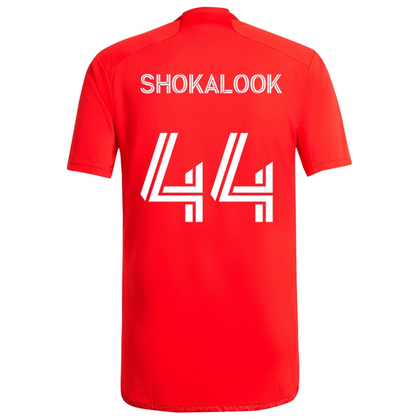 Børn Jason Shokalook #44 Rød Hvid Hjemmebane Spillertrøjer 2024/25 Trøje T-Shirt