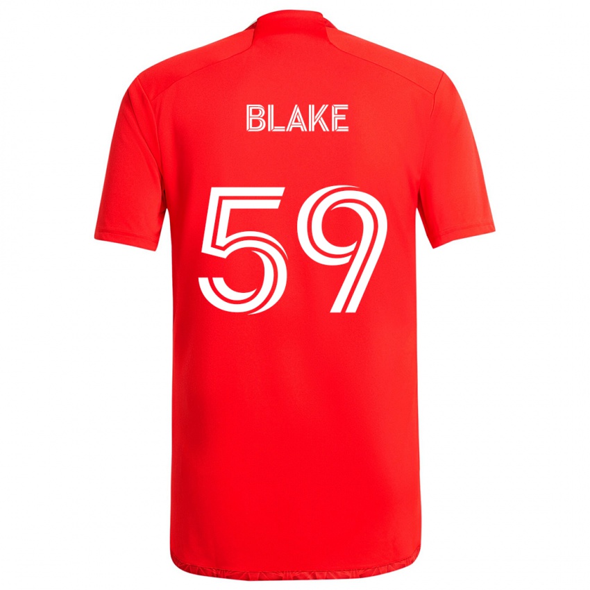 Børn Romain Blake #59 Rød Hvid Hjemmebane Spillertrøjer 2024/25 Trøje T-Shirt