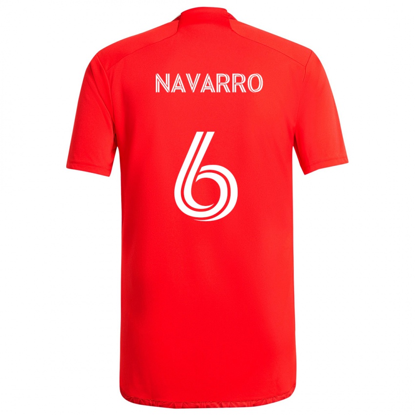 Børn Miguel Navarro #6 Rød Hvid Hjemmebane Spillertrøjer 2024/25 Trøje T-Shirt