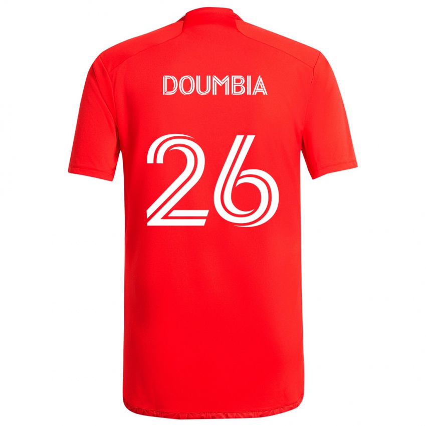 Børn Ousmane Doumbia #26 Rød Hvid Hjemmebane Spillertrøjer 2024/25 Trøje T-Shirt