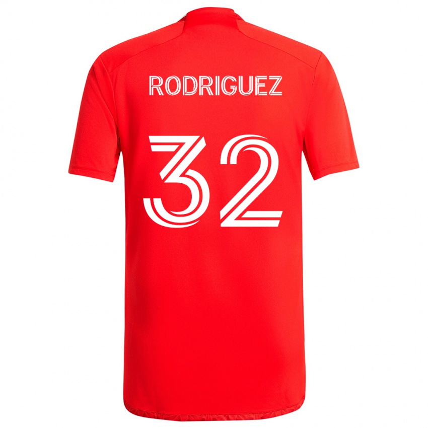 Børn Missael Rodríguez #32 Rød Hvid Hjemmebane Spillertrøjer 2024/25 Trøje T-Shirt