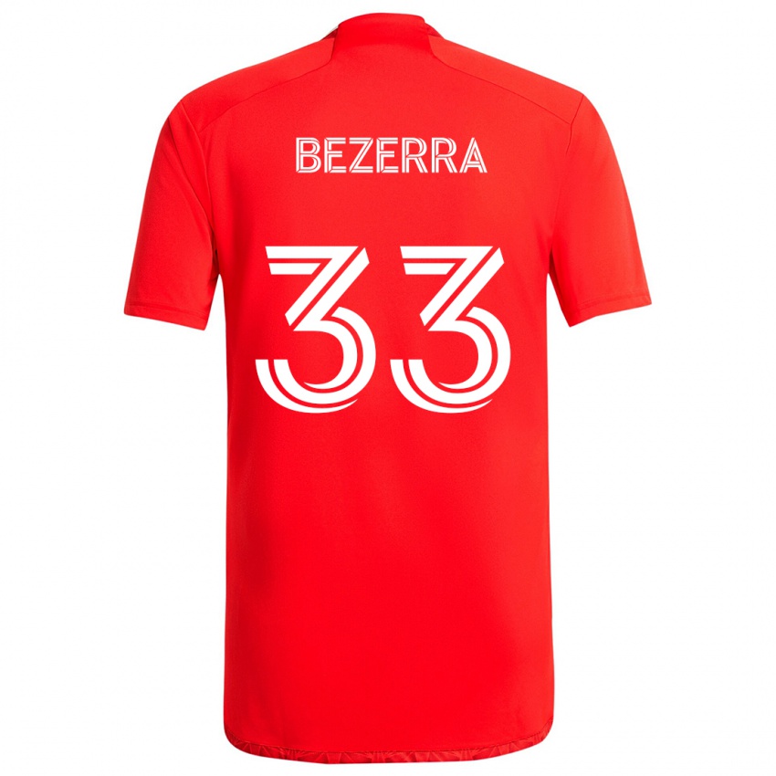 Børn Victor Bezerra #33 Rød Hvid Hjemmebane Spillertrøjer 2024/25 Trøje T-Shirt