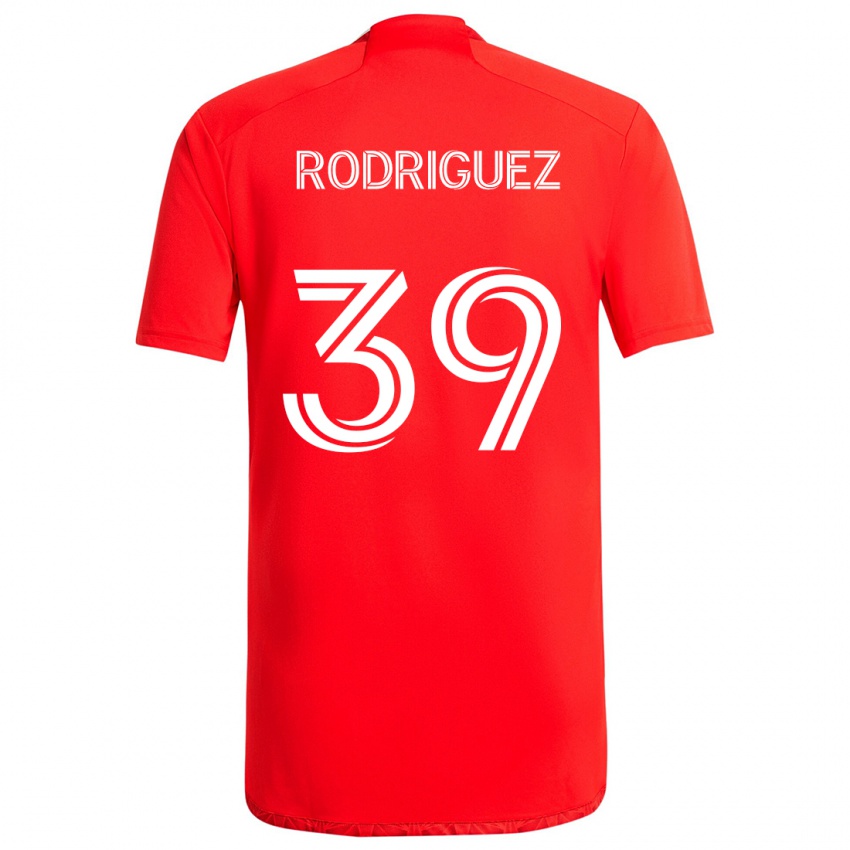 Børn Allan Rodriguez #39 Rød Hvid Hjemmebane Spillertrøjer 2024/25 Trøje T-Shirt