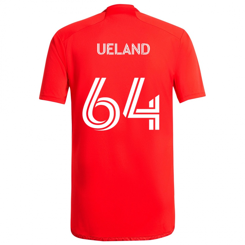 Børn Andreas Ueland #64 Rød Hvid Hjemmebane Spillertrøjer 2024/25 Trøje T-Shirt