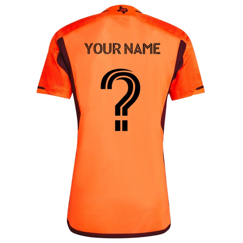 Børn Dit Navn #0 Orange Sort Hjemmebane Spillertrøjer 2024/25 Trøje T-Shirt