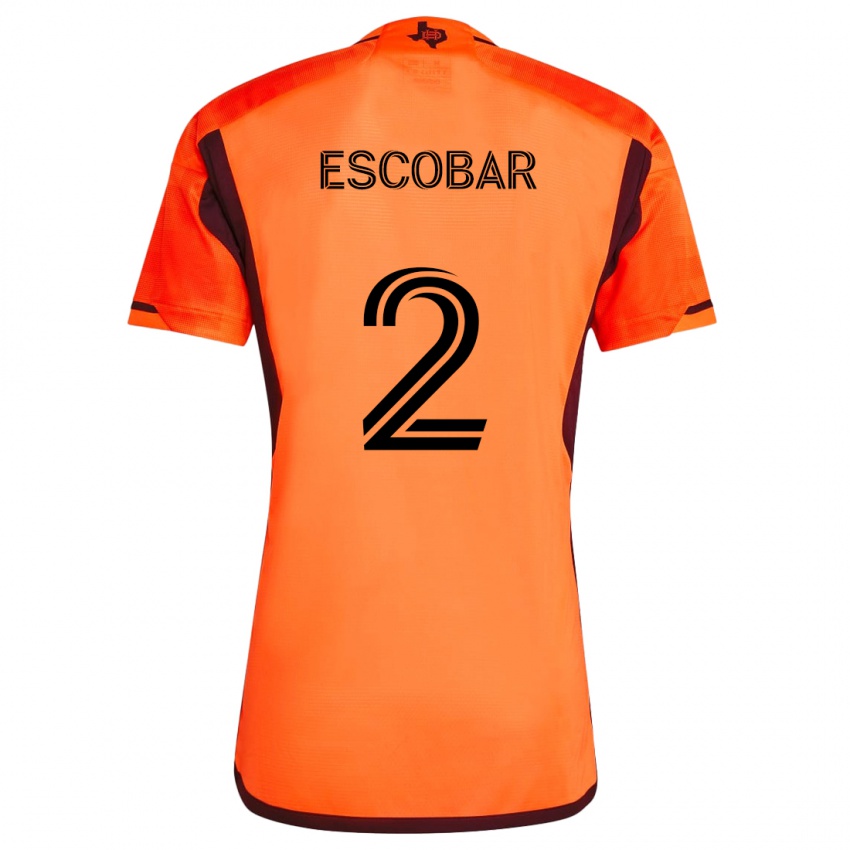 Børn Franco Escobar #2 Orange Sort Hjemmebane Spillertrøjer 2024/25 Trøje T-Shirt