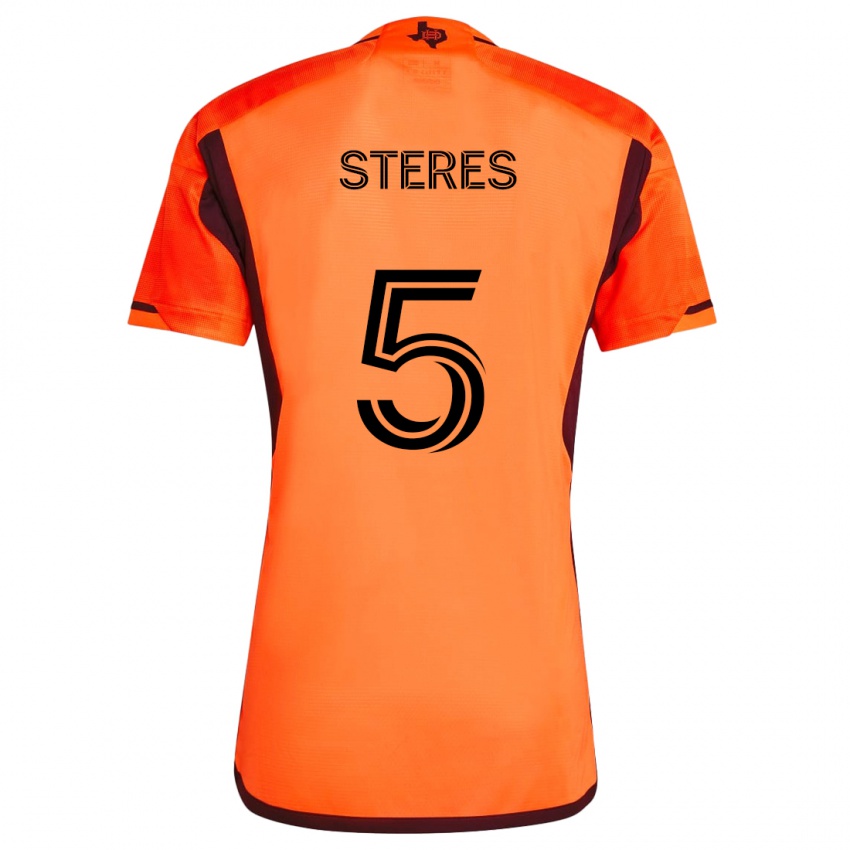 Børn Daniel Steres #5 Orange Sort Hjemmebane Spillertrøjer 2024/25 Trøje T-Shirt