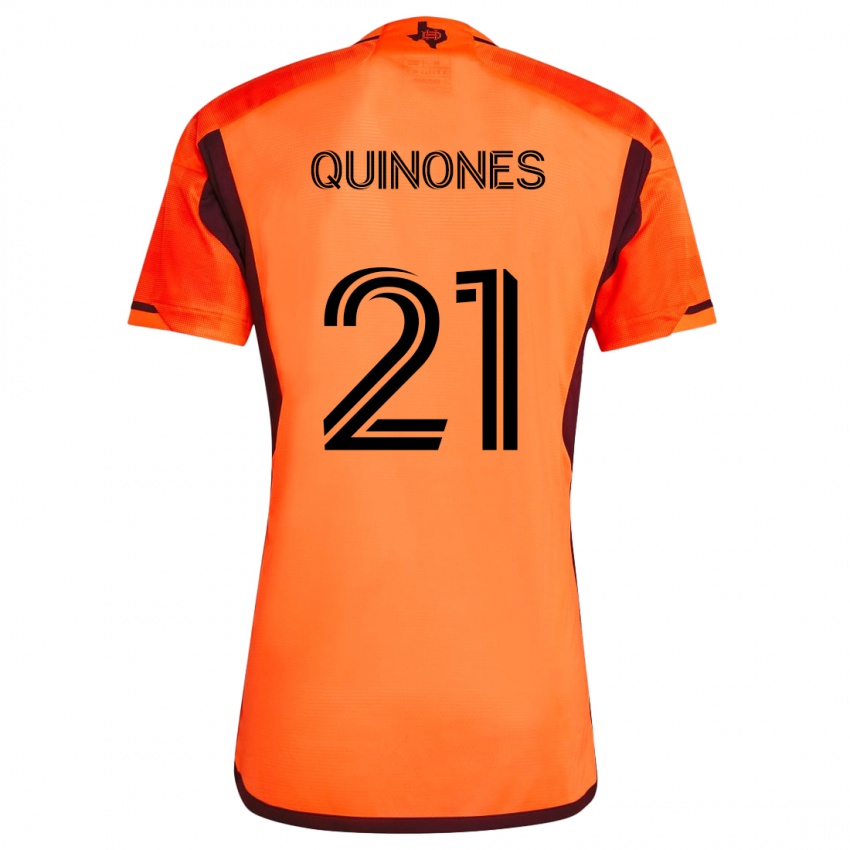 Børn Nelson Quiñónes #21 Orange Sort Hjemmebane Spillertrøjer 2024/25 Trøje T-Shirt