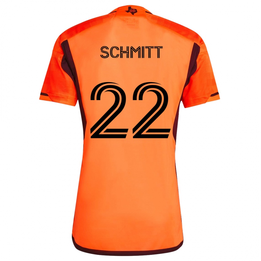 Børn Tate Schmitt #22 Orange Sort Hjemmebane Spillertrøjer 2024/25 Trøje T-Shirt