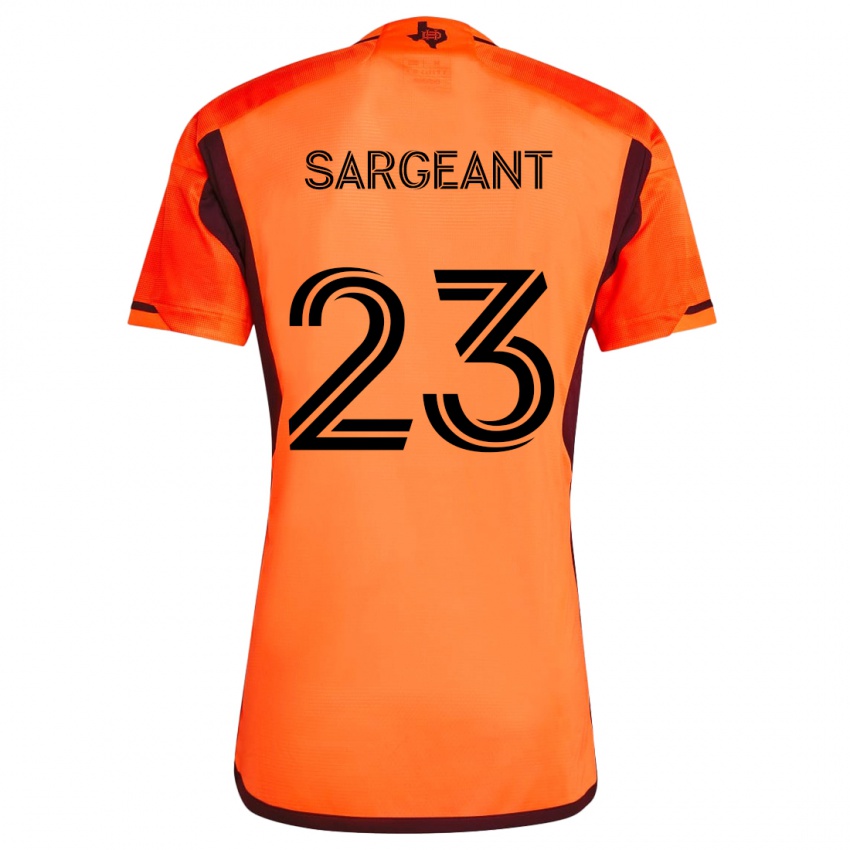 Børn Kieran Sargeant #23 Orange Sort Hjemmebane Spillertrøjer 2024/25 Trøje T-Shirt