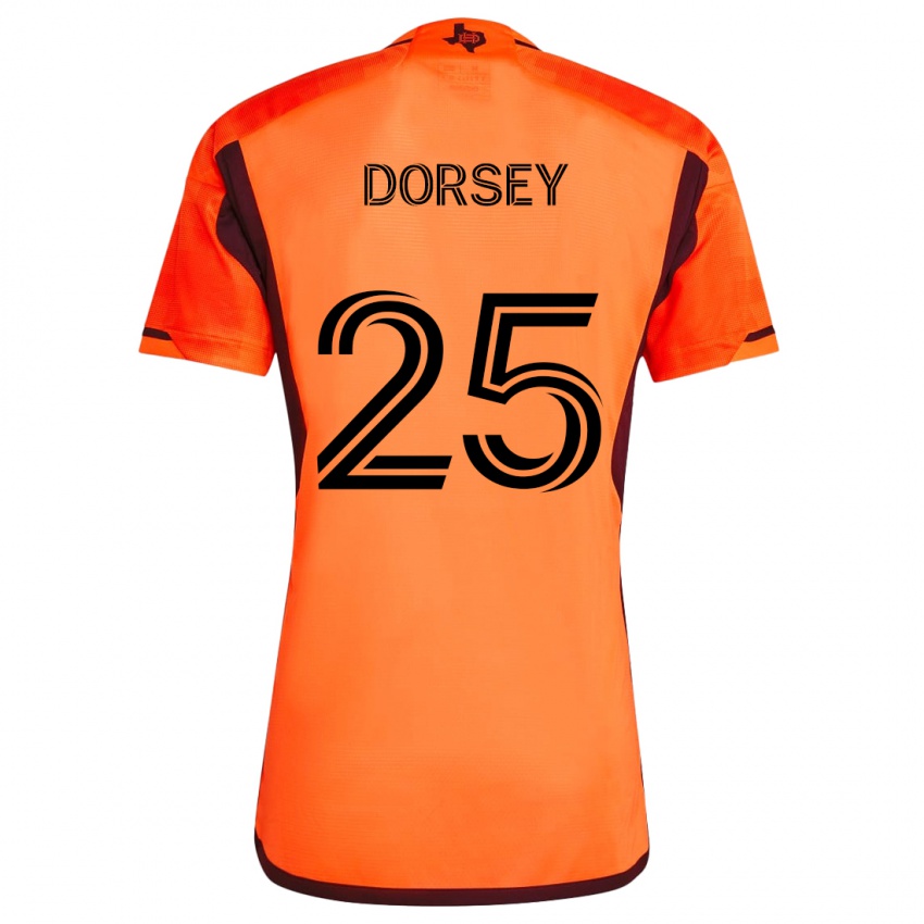 Børn Griffin Dorsey #25 Orange Sort Hjemmebane Spillertrøjer 2024/25 Trøje T-Shirt