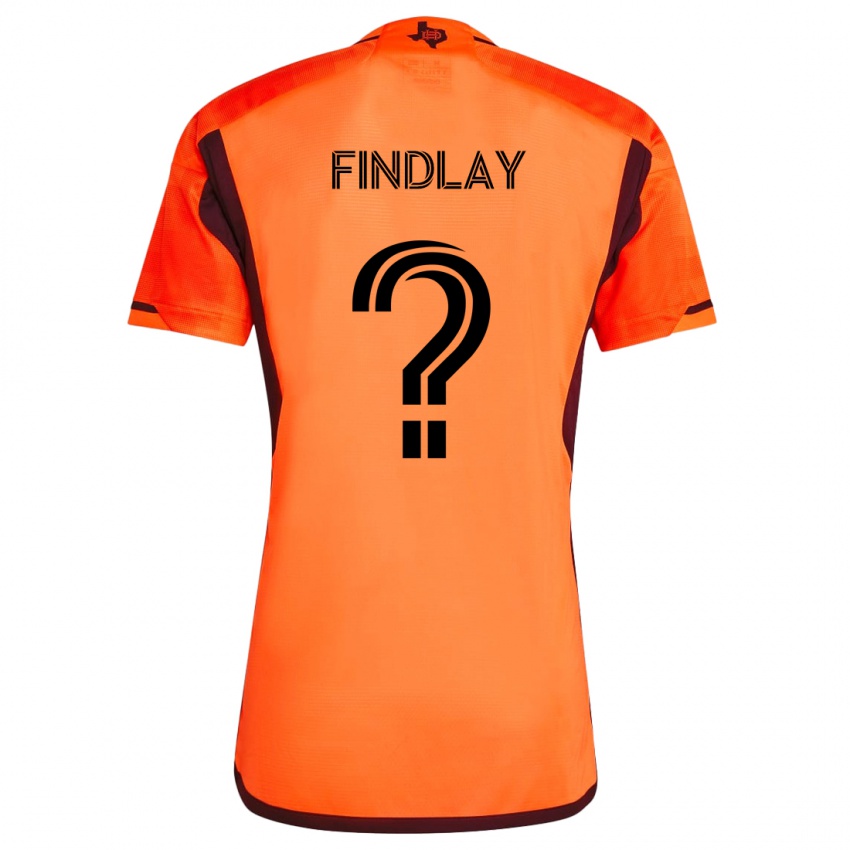 Børn Maddox Findlay #0 Orange Sort Hjemmebane Spillertrøjer 2024/25 Trøje T-Shirt