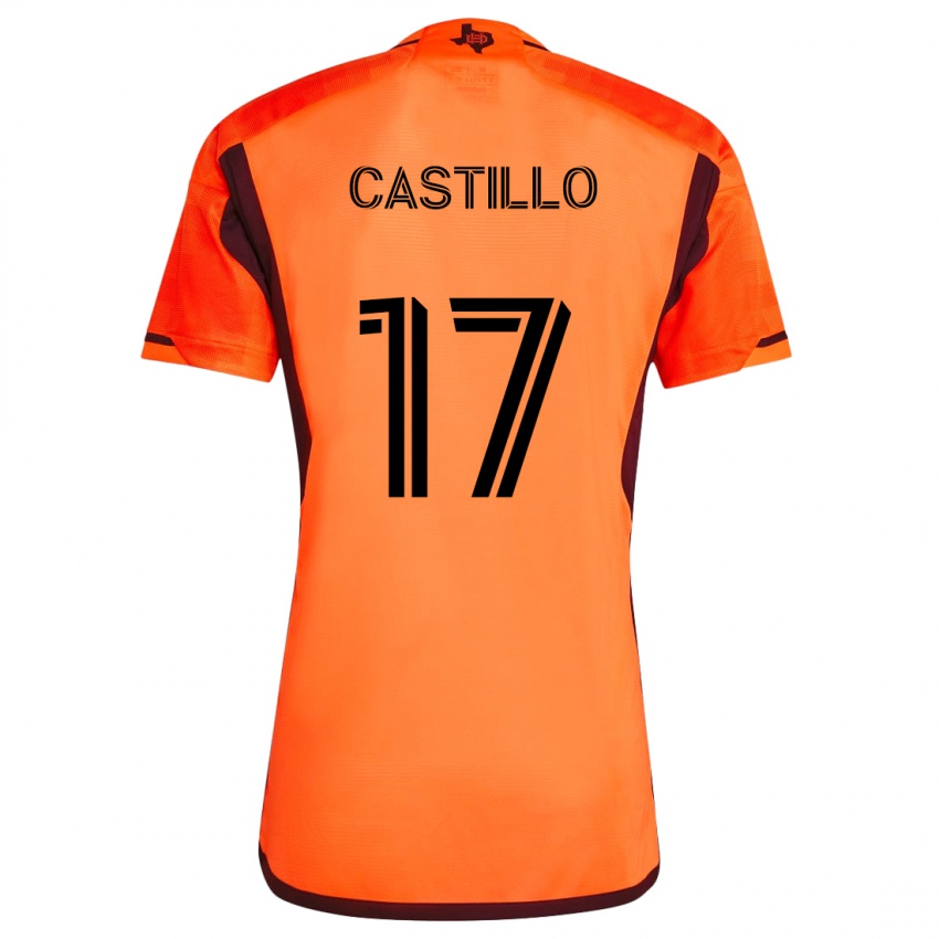 Børn Joyner Castillo #17 Orange Sort Hjemmebane Spillertrøjer 2024/25 Trøje T-Shirt