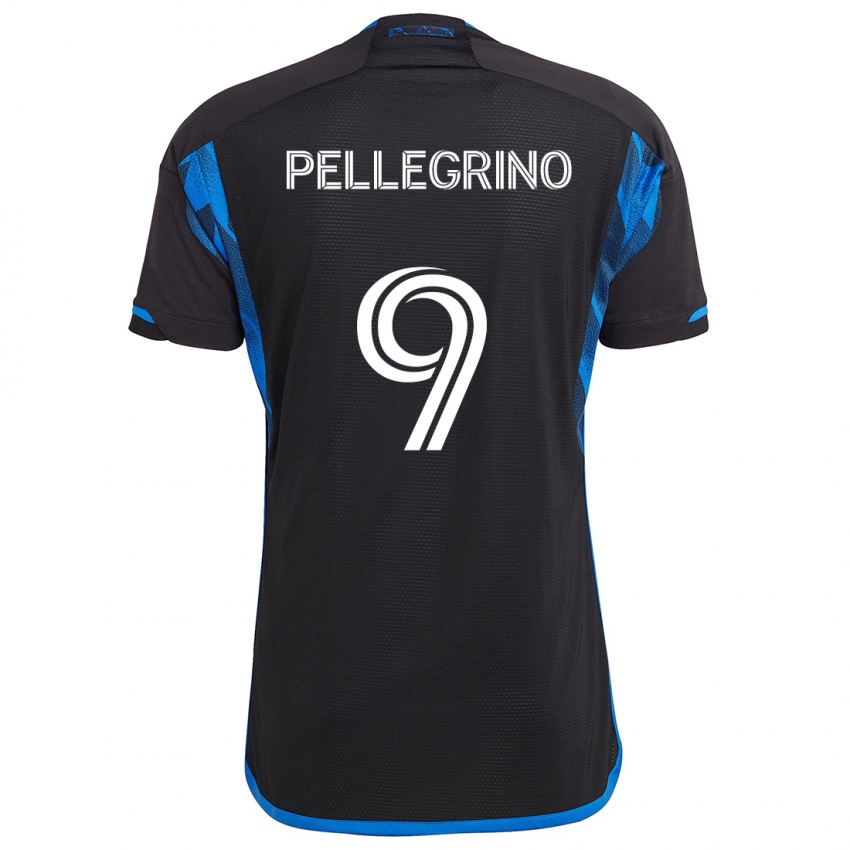 Børn Amahl Pellegrino #9 Blå Sort Hjemmebane Spillertrøjer 2024/25 Trøje T-Shirt