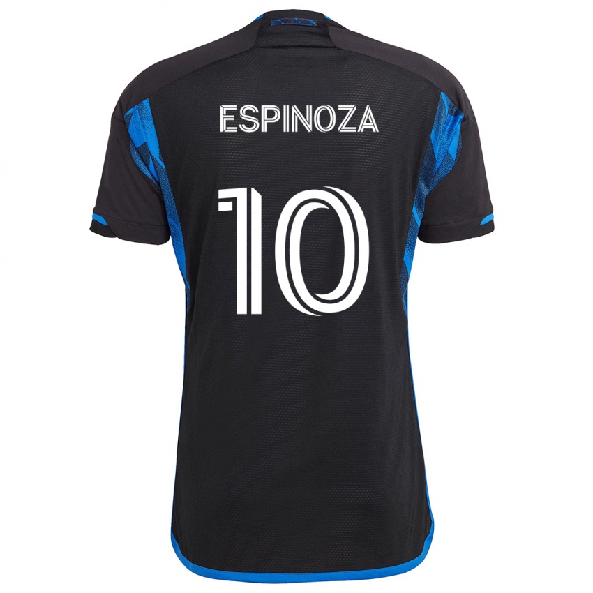 Børn Cristian Espinoza #10 Blå Sort Hjemmebane Spillertrøjer 2024/25 Trøje T-Shirt