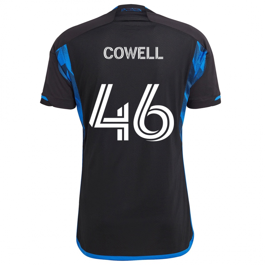 Børn Chance Cowell #46 Blå Sort Hjemmebane Spillertrøjer 2024/25 Trøje T-Shirt