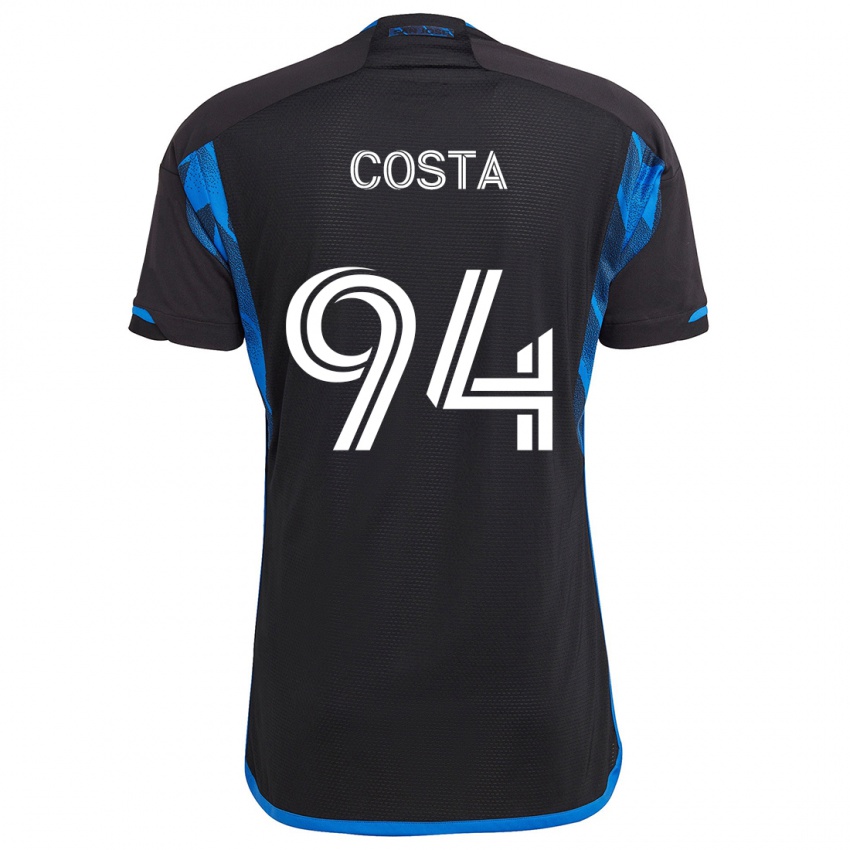 Børn Vítor Costa #94 Blå Sort Hjemmebane Spillertrøjer 2024/25 Trøje T-Shirt