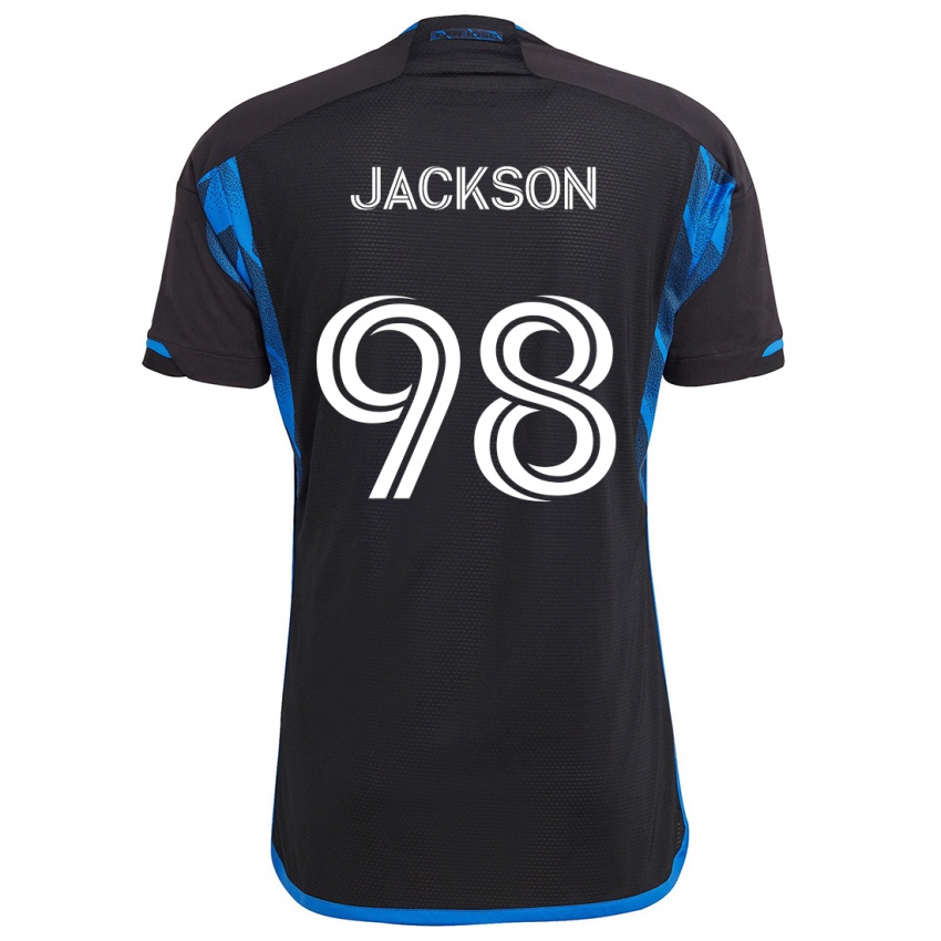 Børn Jacob Jackson #98 Blå Sort Hjemmebane Spillertrøjer 2024/25 Trøje T-Shirt