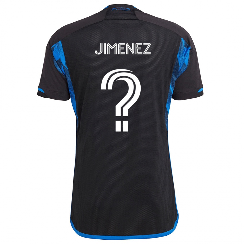 Børn Kevin Jimenez #0 Blå Sort Hjemmebane Spillertrøjer 2024/25 Trøje T-Shirt