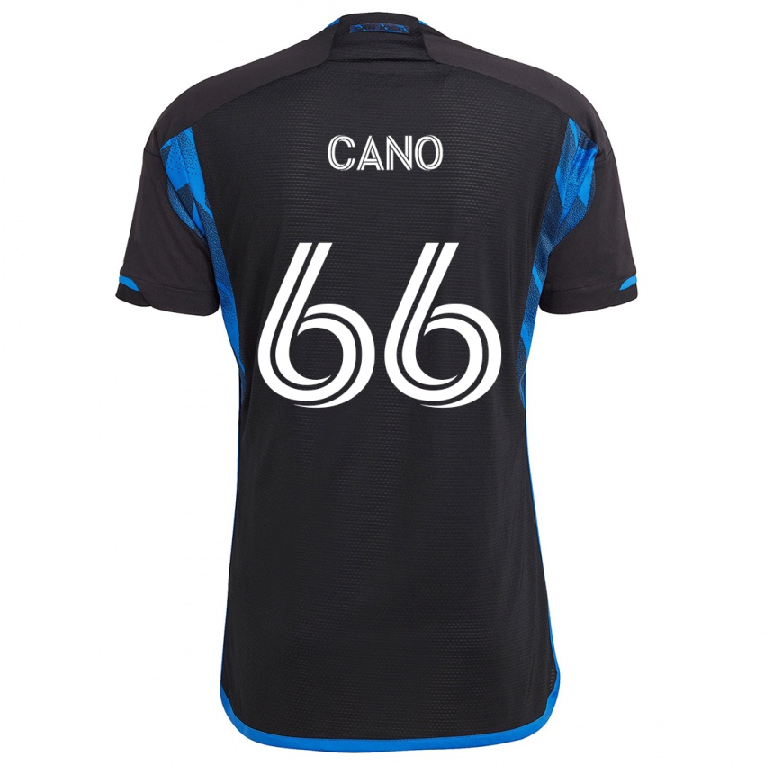 Børn Alejandro Cano #66 Blå Sort Hjemmebane Spillertrøjer 2024/25 Trøje T-Shirt