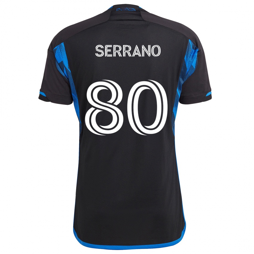 Børn David Serrano #80 Blå Sort Hjemmebane Spillertrøjer 2024/25 Trøje T-Shirt