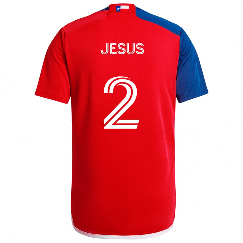 Børn Geovane Jesus #2 Blå Rød Hjemmebane Spillertrøjer 2024/25 Trøje T-Shirt