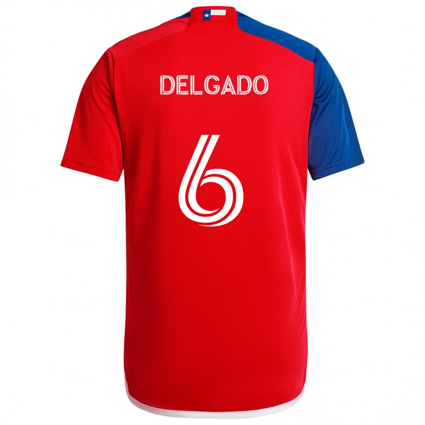 Børn Patrickson Delgado #6 Blå Rød Hjemmebane Spillertrøjer 2024/25 Trøje T-Shirt