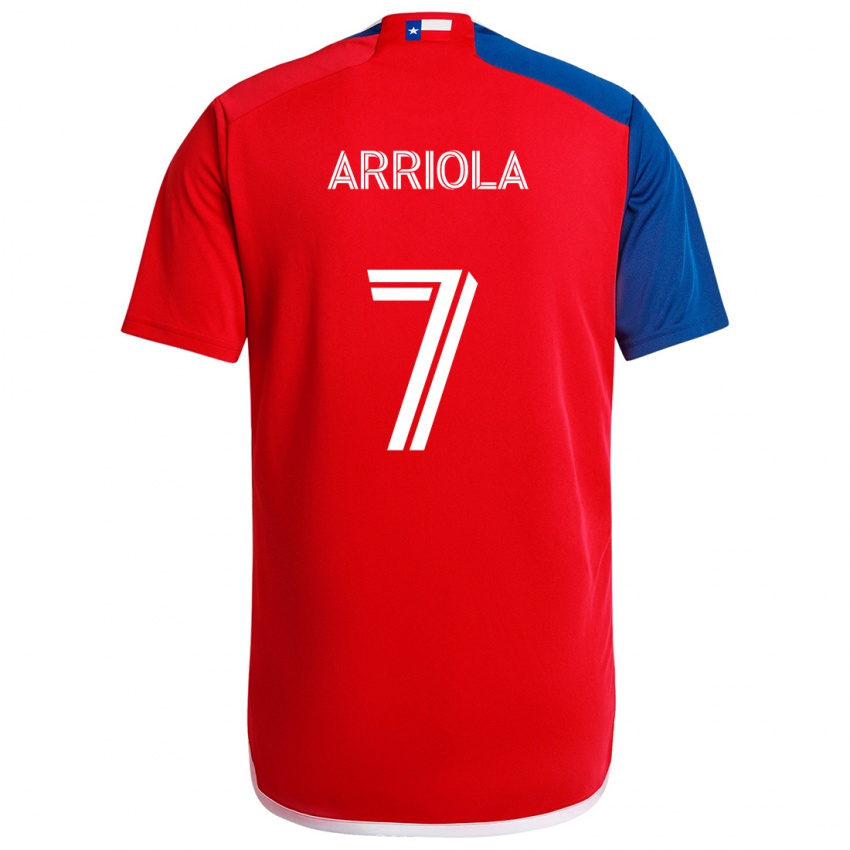 Børn Paul Arriola #7 Blå Rød Hjemmebane Spillertrøjer 2024/25 Trøje T-Shirt