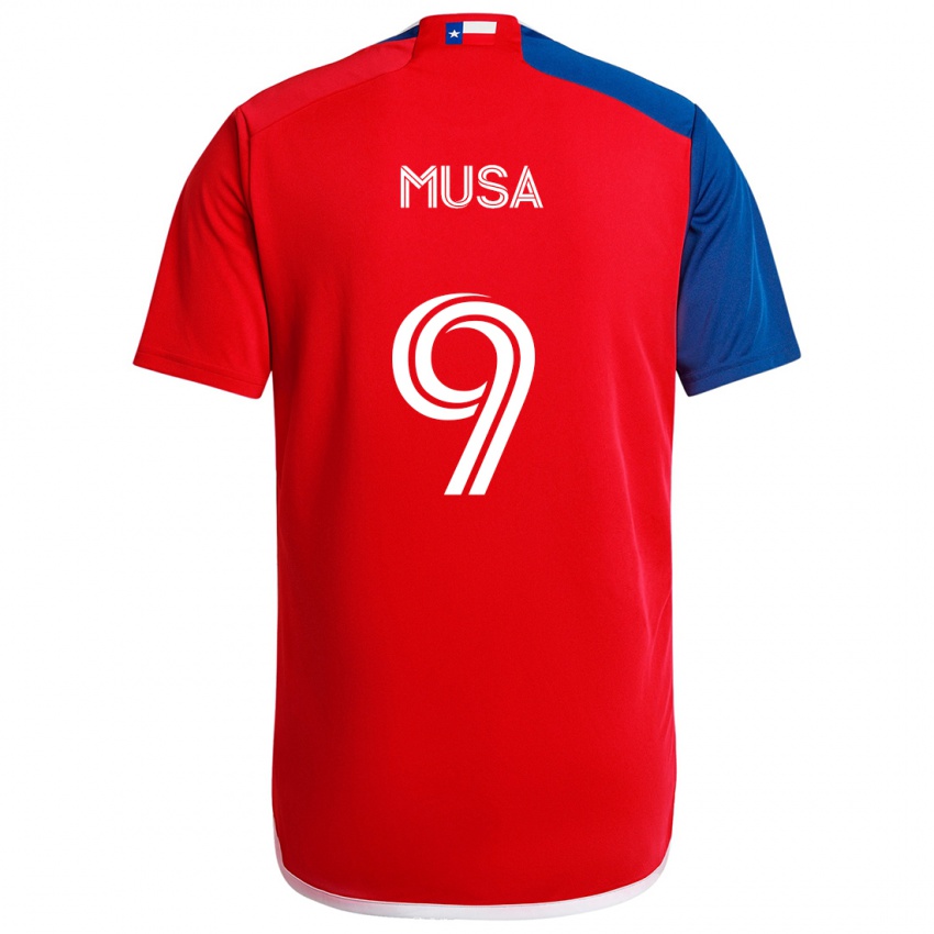 Børn Petar Musa #9 Blå Rød Hjemmebane Spillertrøjer 2024/25 Trøje T-Shirt