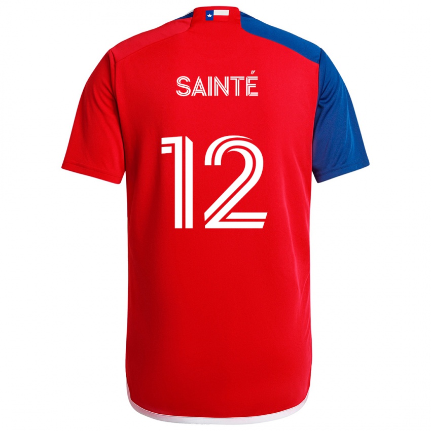 Børn Carl Sainté #12 Blå Rød Hjemmebane Spillertrøjer 2024/25 Trøje T-Shirt