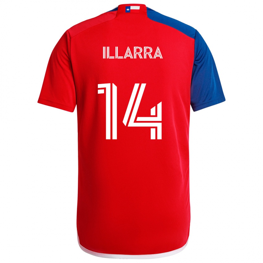 Børn Asier Illarramendi #14 Blå Rød Hjemmebane Spillertrøjer 2024/25 Trøje T-Shirt