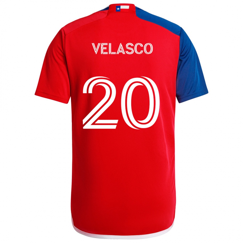 Børn Alan Velasco #20 Blå Rød Hjemmebane Spillertrøjer 2024/25 Trøje T-Shirt